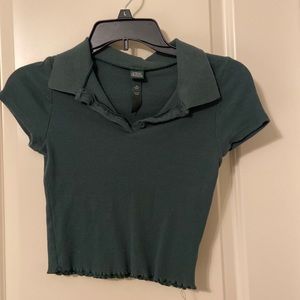 ~ Royal Green (Wild Fable) Polo Crop Top!